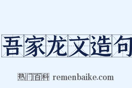 吾家龙文造句是什么意思的图片